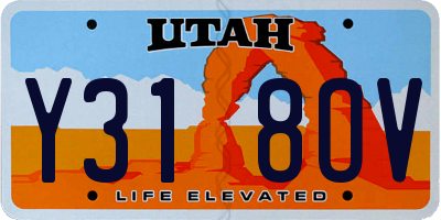 UT license plate Y318OV