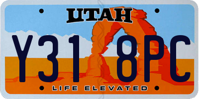 UT license plate Y318PC