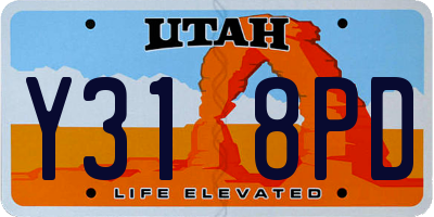 UT license plate Y318PD