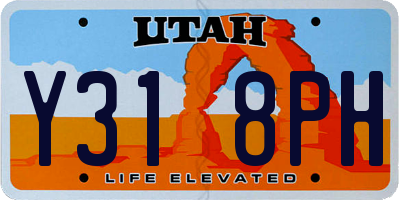 UT license plate Y318PH