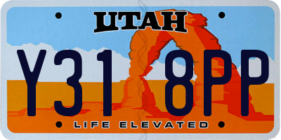UT license plate Y318PP