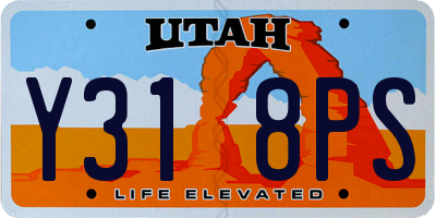 UT license plate Y318PS