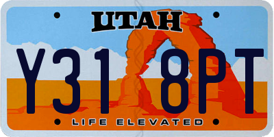 UT license plate Y318PT