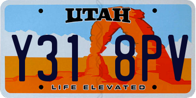 UT license plate Y318PV