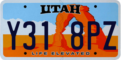 UT license plate Y318PZ