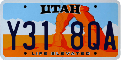 UT license plate Y318QA