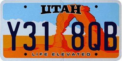 UT license plate Y318QB