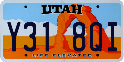 UT license plate Y318QI