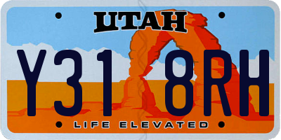 UT license plate Y318RH