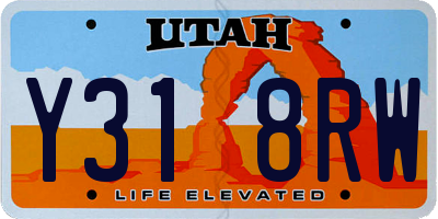 UT license plate Y318RW