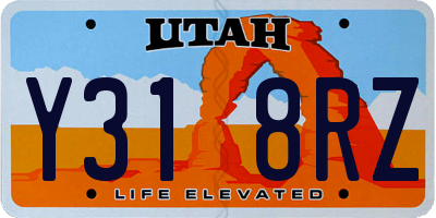 UT license plate Y318RZ
