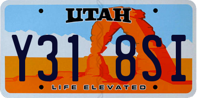 UT license plate Y318SI