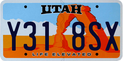 UT license plate Y318SX