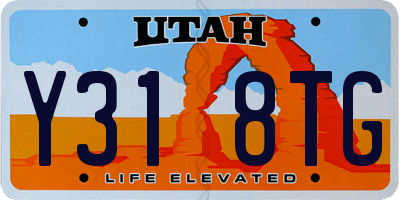 UT license plate Y318TG