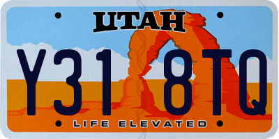 UT license plate Y318TQ