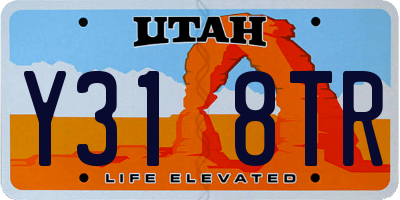 UT license plate Y318TR