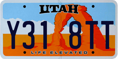 UT license plate Y318TT