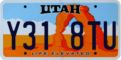 UT license plate Y318TU