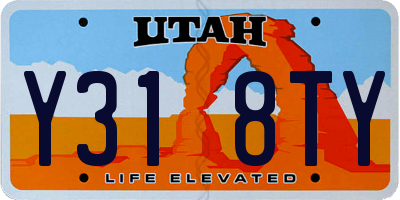 UT license plate Y318TY