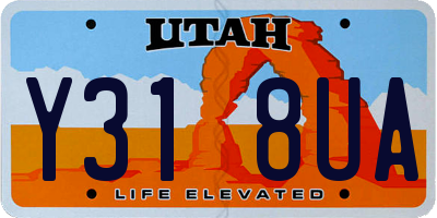 UT license plate Y318UA