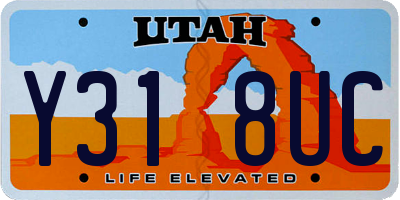 UT license plate Y318UC
