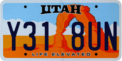 UT license plate Y318UN