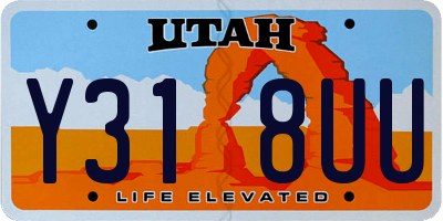 UT license plate Y318UU