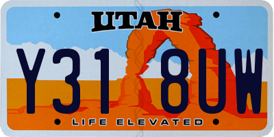 UT license plate Y318UW
