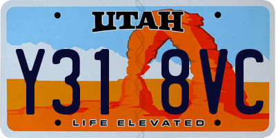 UT license plate Y318VC