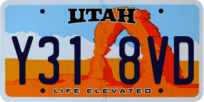 UT license plate Y318VD