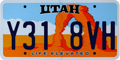 UT license plate Y318VH