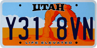 UT license plate Y318VN