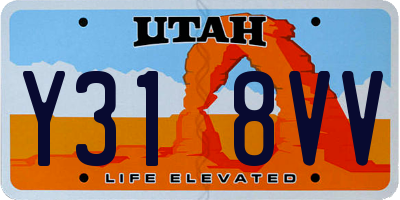 UT license plate Y318VV