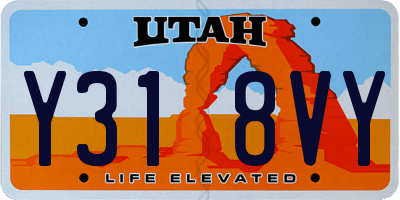 UT license plate Y318VY