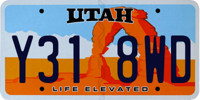UT license plate Y318WD