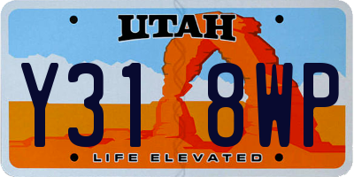 UT license plate Y318WP