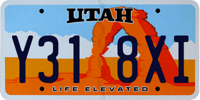 UT license plate Y318XI