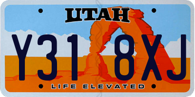 UT license plate Y318XJ