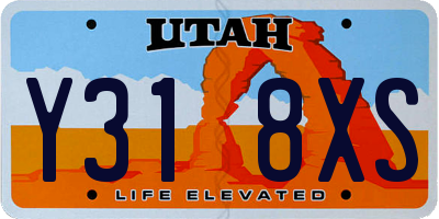 UT license plate Y318XS