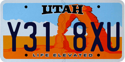 UT license plate Y318XU