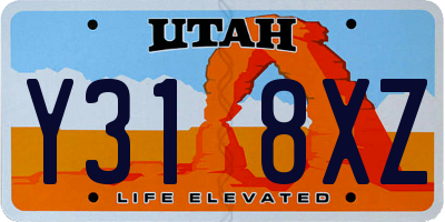 UT license plate Y318XZ