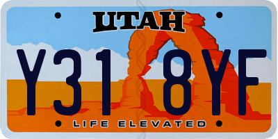 UT license plate Y318YF