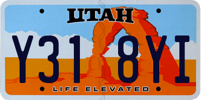 UT license plate Y318YI