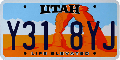 UT license plate Y318YJ