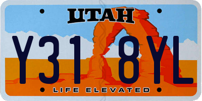 UT license plate Y318YL