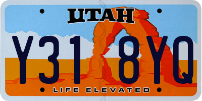 UT license plate Y318YQ