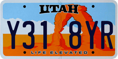 UT license plate Y318YR