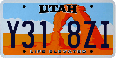 UT license plate Y318ZI