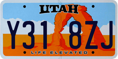 UT license plate Y318ZJ