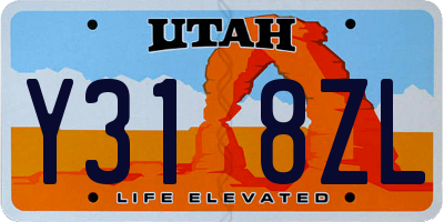 UT license plate Y318ZL